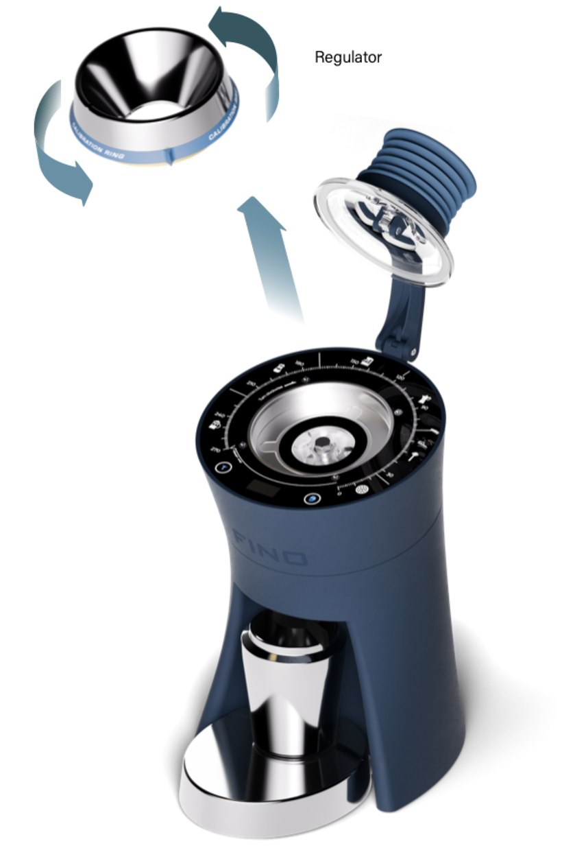 Rotate and remove the grind adjustment ring